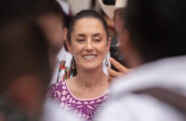 Claudia Sheinbaum en Oaxaca, México.