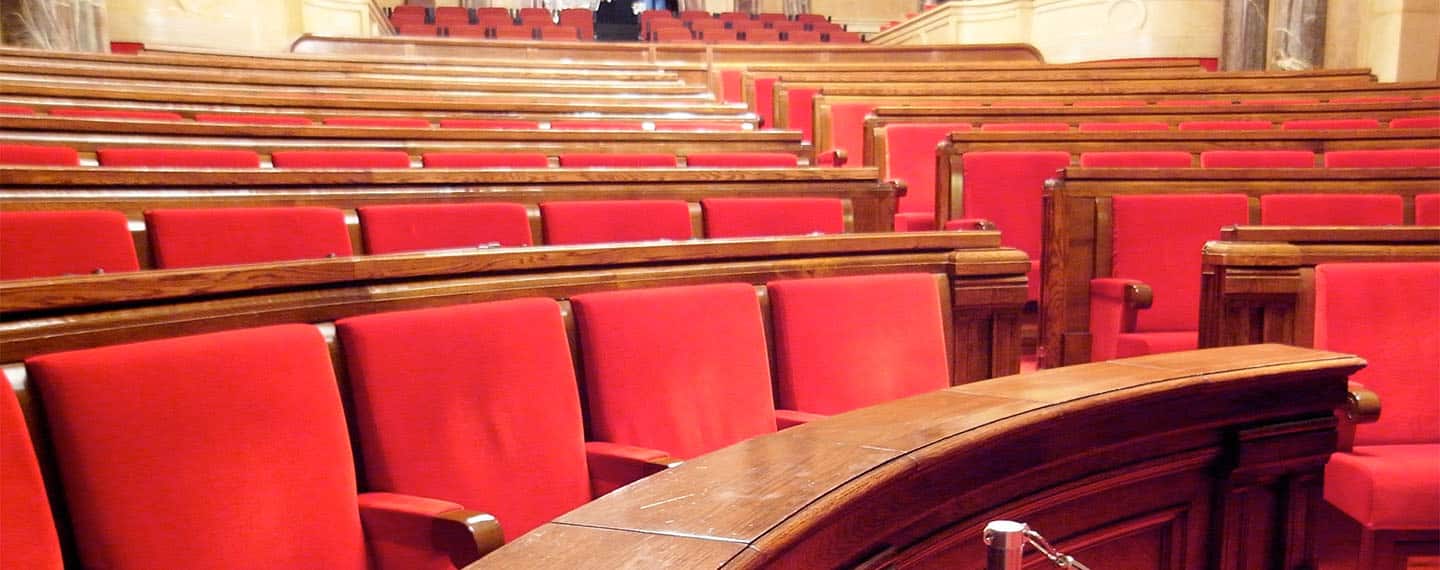 Session Hall of the Parliament of Catalonia, Barcelona. Catalonia