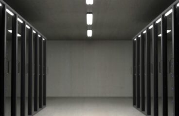 Data servers in a room. LINE Issue