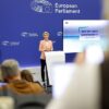 Ursula von der Leyen durante la rueda de prensa sobre la estructura y las carteras propuestas para el Colegio de Comisarios. Foto: Mathieu Cugnot - EC Audiovisual Services / ©European Union, 2024