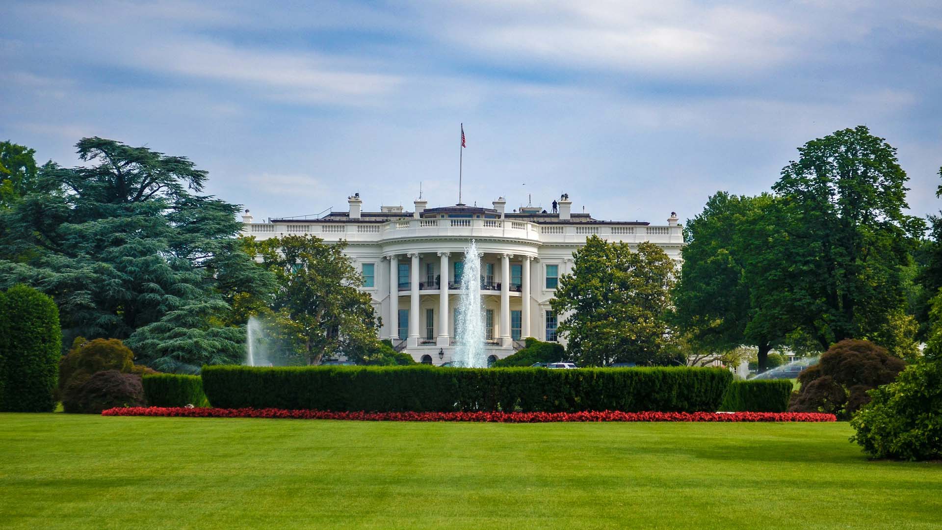 Fachada sur de la Casa Blanca, residencia oficial y lugar de trabajo del presidente de Estados Unidos, en Washington D.C.