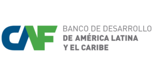 Logo de CAF Banco de Desarrollo de América Latina y el Caribe. Socios Protectores, Real Instituto Elcano