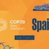 Grafismo del Pabellón de España en la COP29 en Bakú, Azerbaiyán