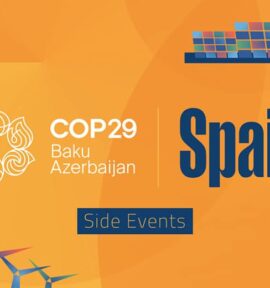 Grafismo del Pabellón de España en la COP29 en Bakú, Azerbaiyán