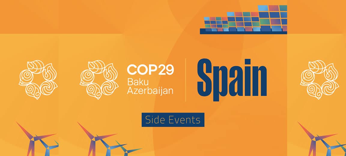 Grafismo del Pabellón de España en la COP29 en Bakú, Azerbaiyán