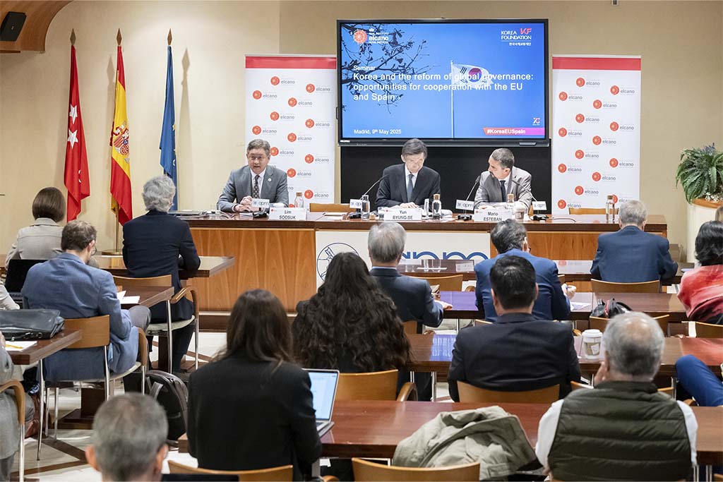 Seminario “Corea y la reforma de la gobernanza global: oportunidades para la cooperación con la UE y España”. Fotos: © Real Instituto Elcano.