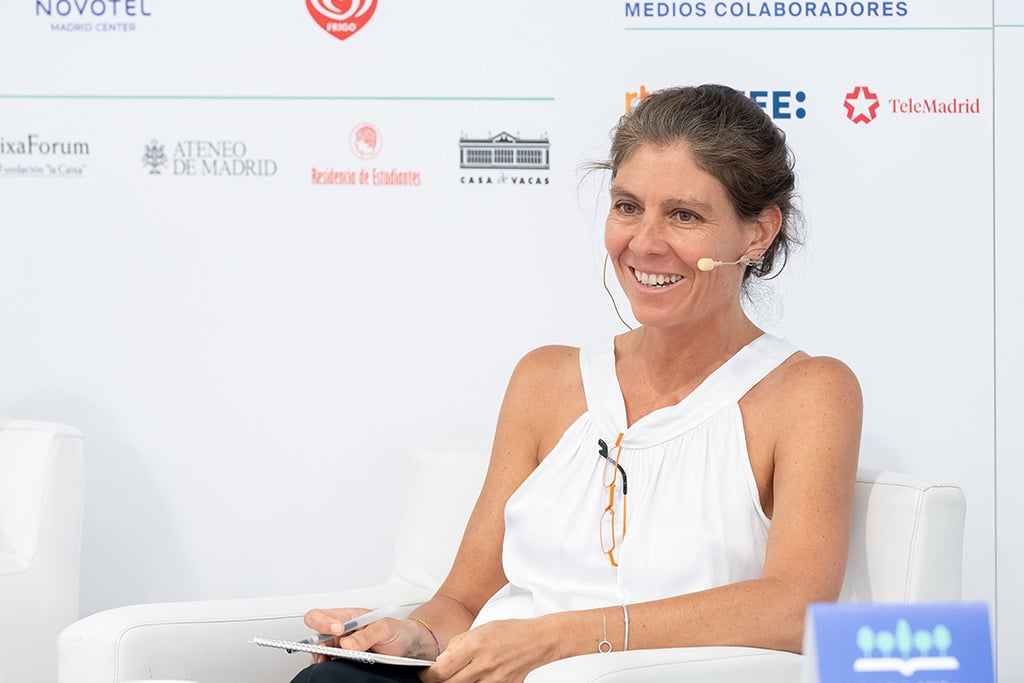 Carlota García Encina at the roundtable ‘Values, ideas, culture: the end of US soft power?’. Photos: © Elcano Royal Institute.