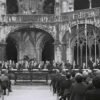General view of the ceremony for the signing of the Acts of Accession of Spain and Portugal to the European Communities, held on 12 June 1985 in the cloister of the Jerónimos Monastery in Lisbon. EEC