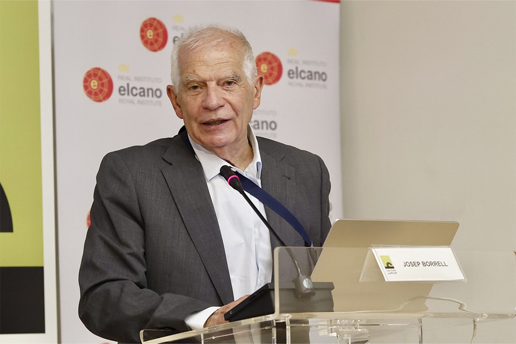 Josep Borrell at the roundtable ‘How Europe can re-engage to halt the catastrophe in Gaza?’. Photo: © Elcano Royal Institute.