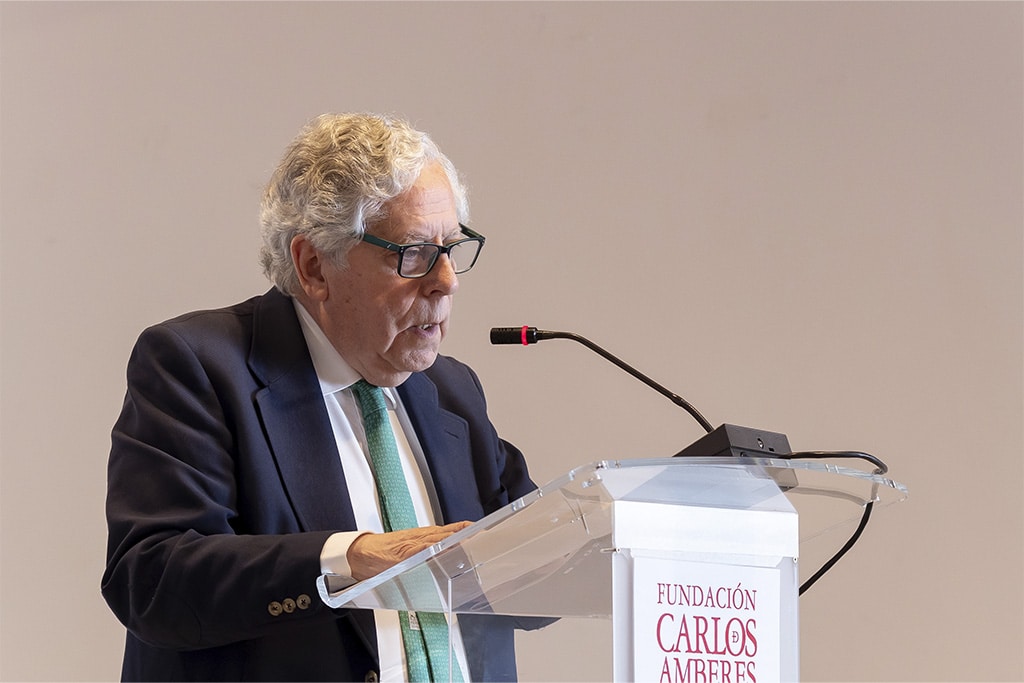Miguel Ángel Aguilar at the presentation of the Elcano Policy Paper: ‘The defence dilemma: can Spain ride Europe’s defence revival?’. Photos: © Elcano Royal Institute