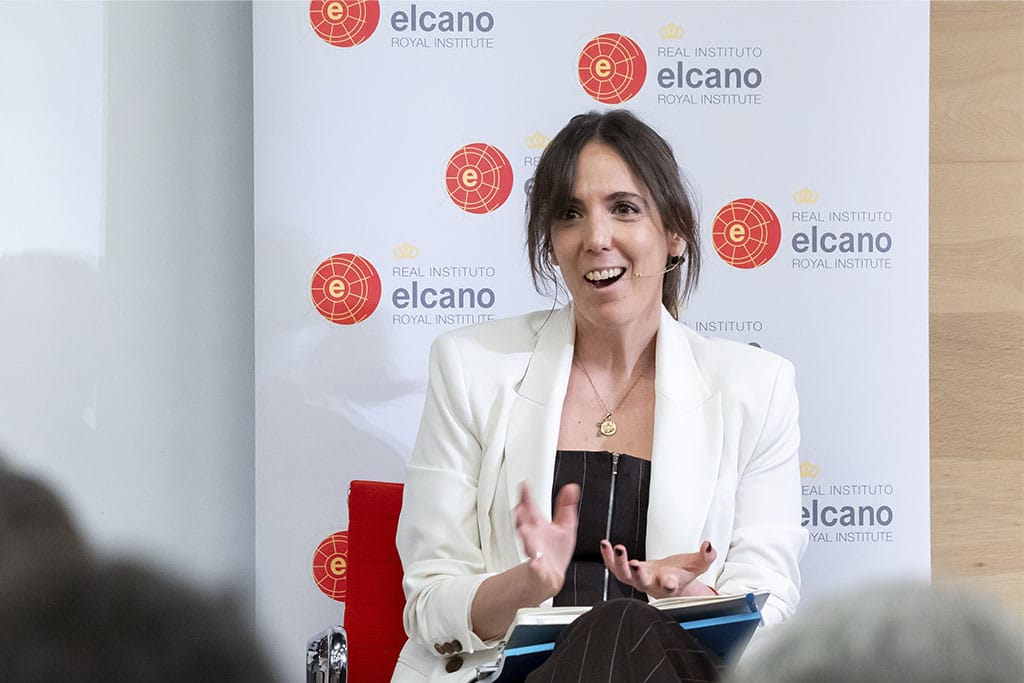 Sofía Tirado Sarti en la presentación de Elcano Policy Paper: “El agua en España: opiniones, actitudes y prioridades de los ciudadanos”. Fotos: © Real Instituto Elcano.