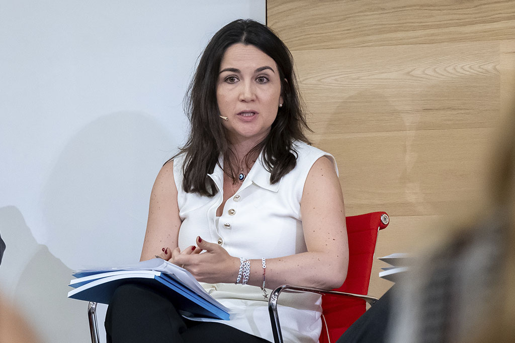Belén Gutiérrez López en la presentación de Elcano Policy Paper: “El agua en España: opiniones, actitudes y prioridades de los ciudadanos”. Fotos: © Real Instituto Elcano.