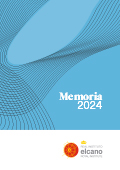 Portada de la Memoria Anual del Real Instituto Elcano 2024