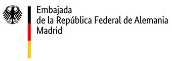 Logo Embajada de  Alemania en España. Dialogue geopolitics meets green transition
