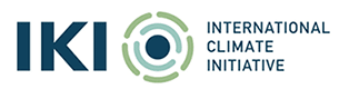 Logo International Climate Initiave (IKI). Dialogue geopolitics meet green transition