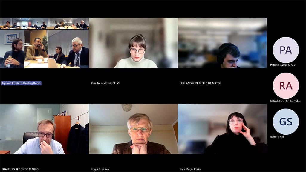 Screenshot of the online session: Policy Workshop “Standards, Narratives and Partnerships: Rethinking EU and China’s Approaches to Connectivity”.