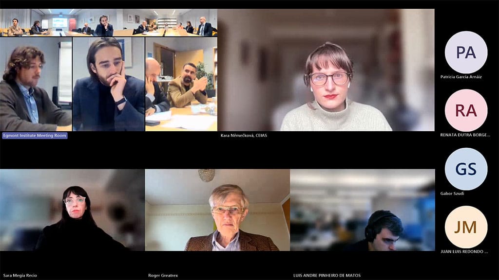 Screenshot of the online session: Policy Workshop “Standards, Narratives and Partnerships: Rethinking EU and China’s Approaches to Connectivity”.