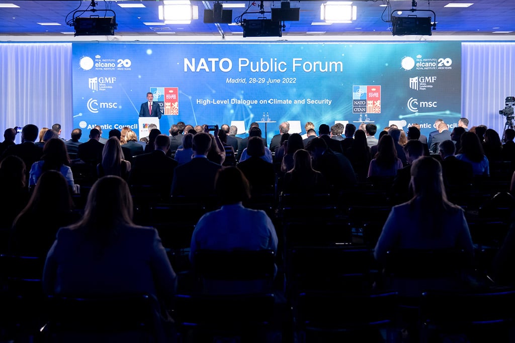 Photo of the NATO Public Forum, held in Madrid in June 2022 and co-organised by the Elcano Royal Institute. Photo: © Elcano Royal Institute.