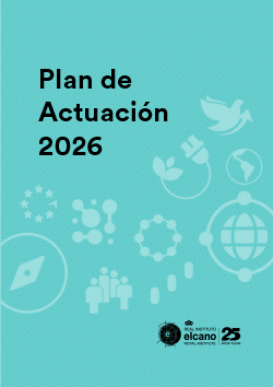 Portada del Plan de Actuación 2026 del Real Instituto Elcano.